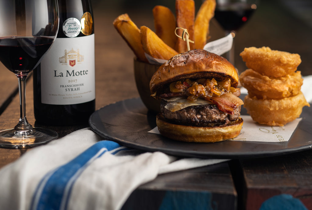 Venison Burger & La Motte Syrah