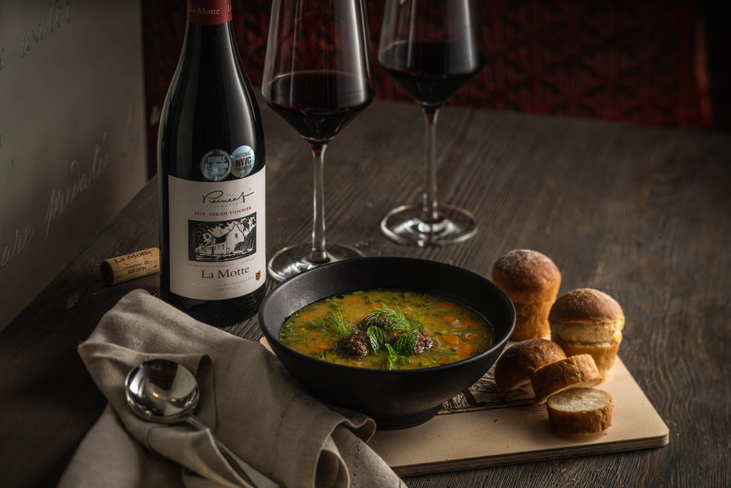 Venison Meatball and Quince Soup