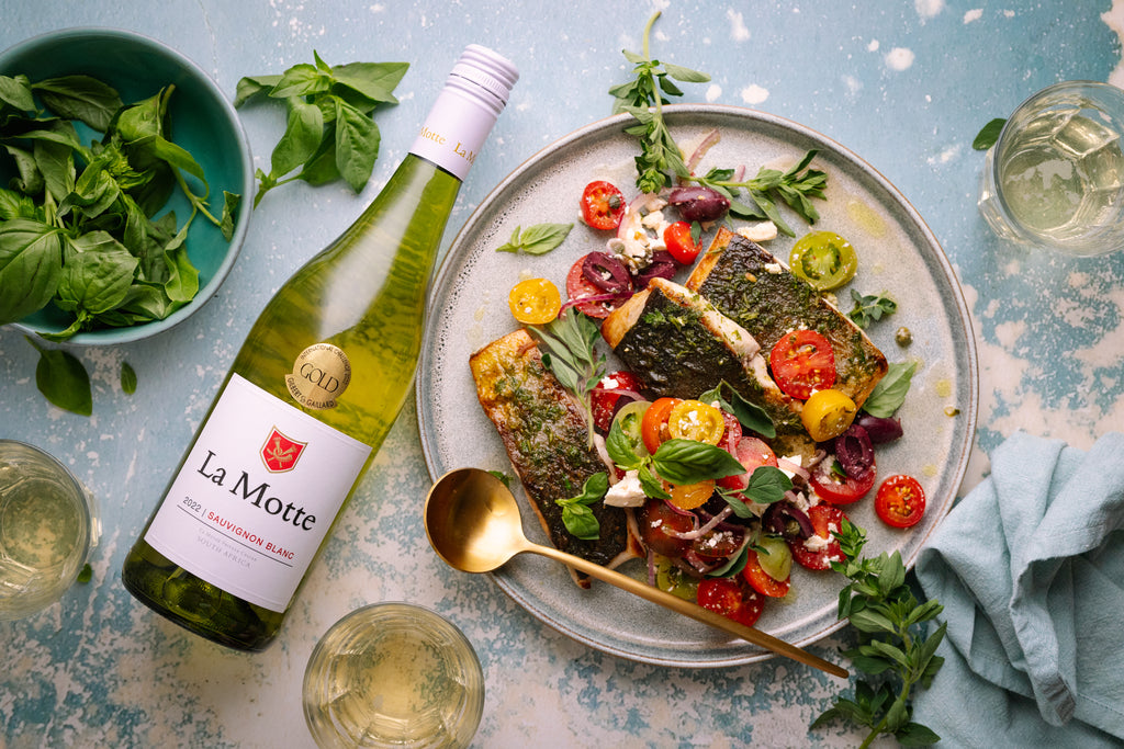 Summer on your Plate: Herb & Olive Oil Grilled Linefish with Greek-style Marinated Tomato Salad
