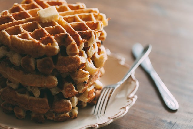 Breakfast Waffles for Valentine's Day