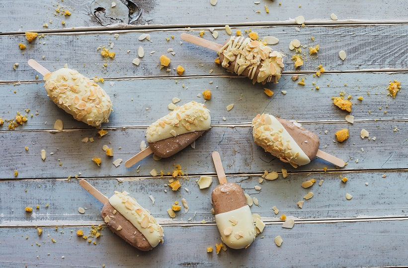 Banana, Date and Almond Parfait Lollies