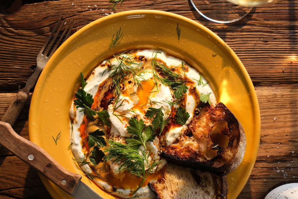 Turkish Eggs with Chilli Butter (Çilbir)